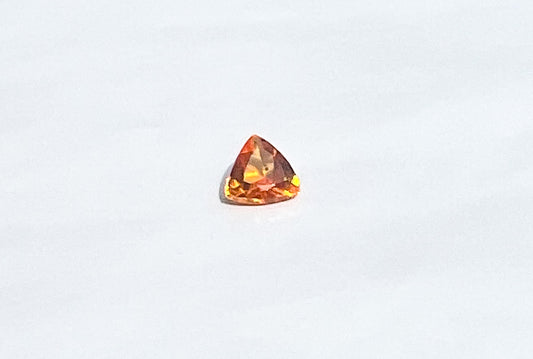0.85ct Orange Yellow Trillion Songea Sapphire — Solitaire Ring or Pendant — Made to Order