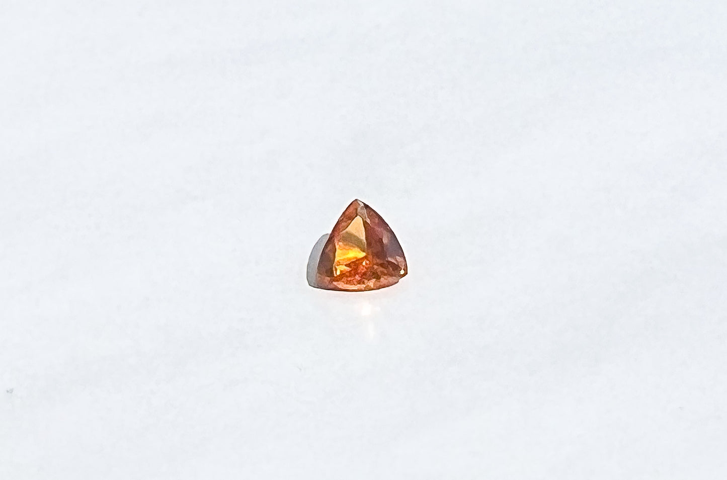 0.85ct Orange Yellow Trillion Songea Sapphire — Solitaire Ring or Pendant — Made to Order
