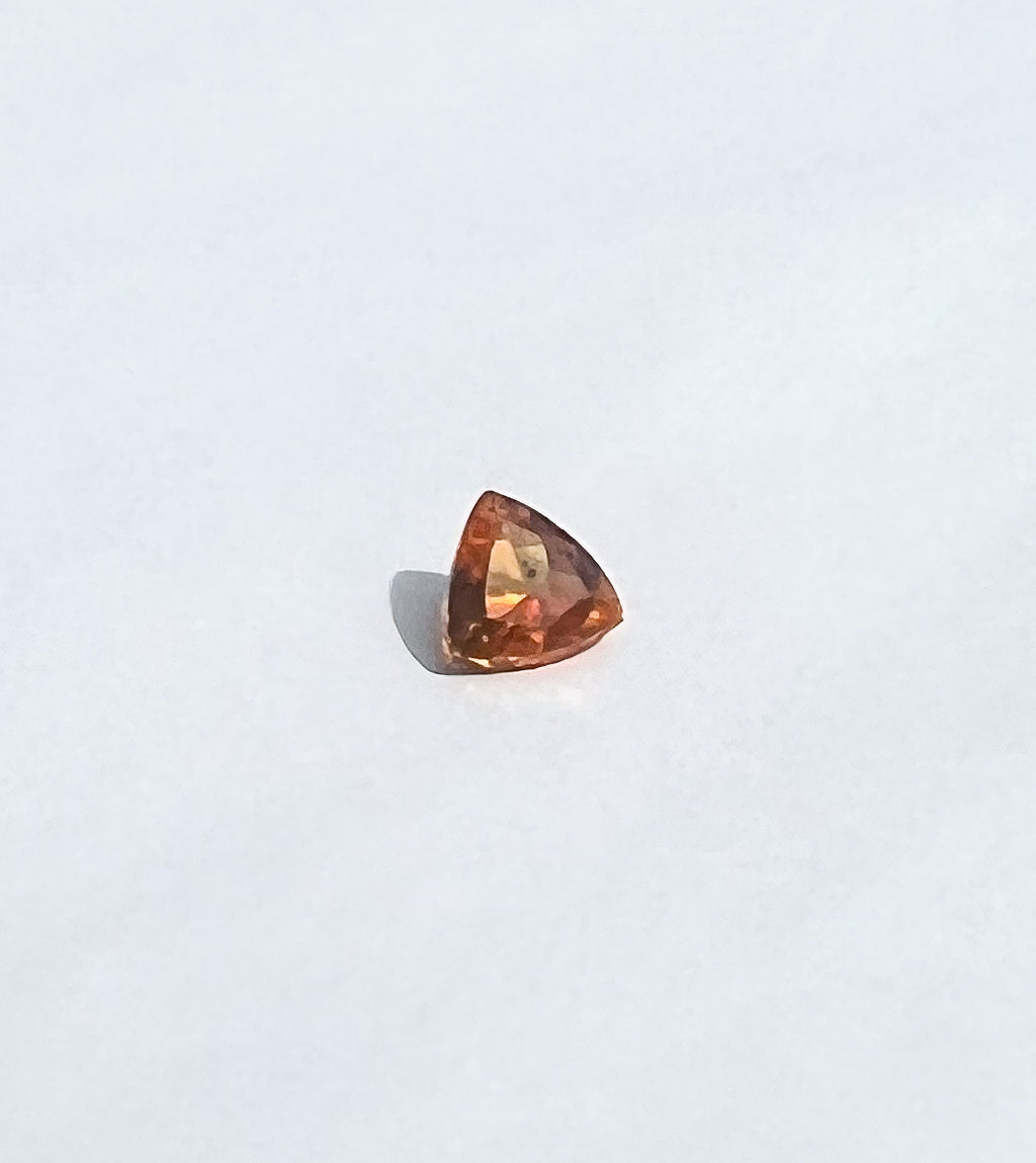 0.85ct Orange Yellow Trillion Songea Sapphire — Solitaire Ring or Pendant — Made to Order