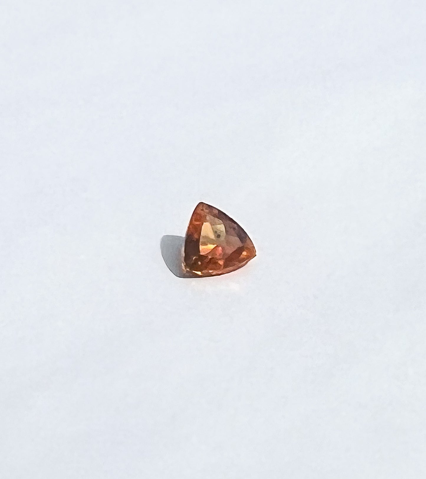 0.85ct Orange Yellow Trillion Songea Sapphire — Solitaire Ring or Pendant — Made to Order