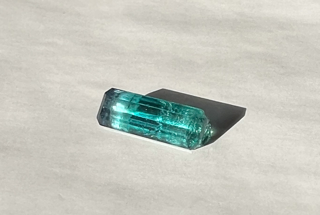 1.85ct Teal + Clear Stripe Afghan Tourmaline — Palimpsest Signet or Pendant — Made to Order