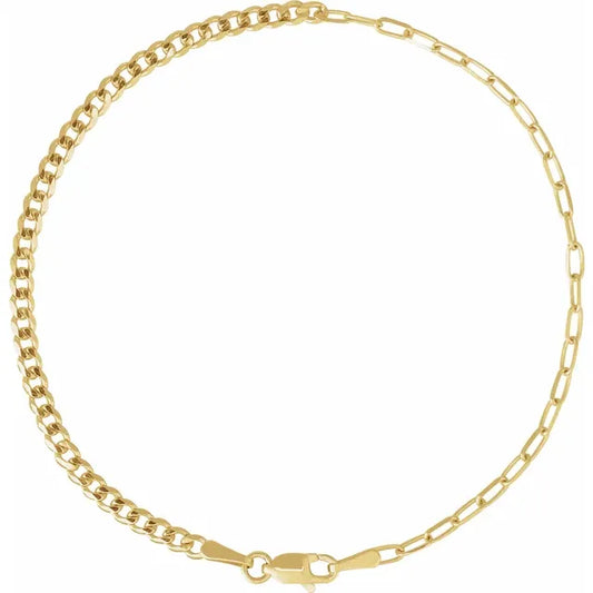 THE CURB & PAPERCLIP BRACELET