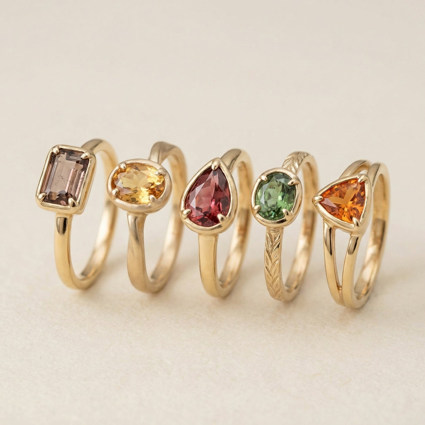 0.85ct Orange Yellow Trillion Songea Sapphire — Solitaire Ring or Pendant — Made to Order