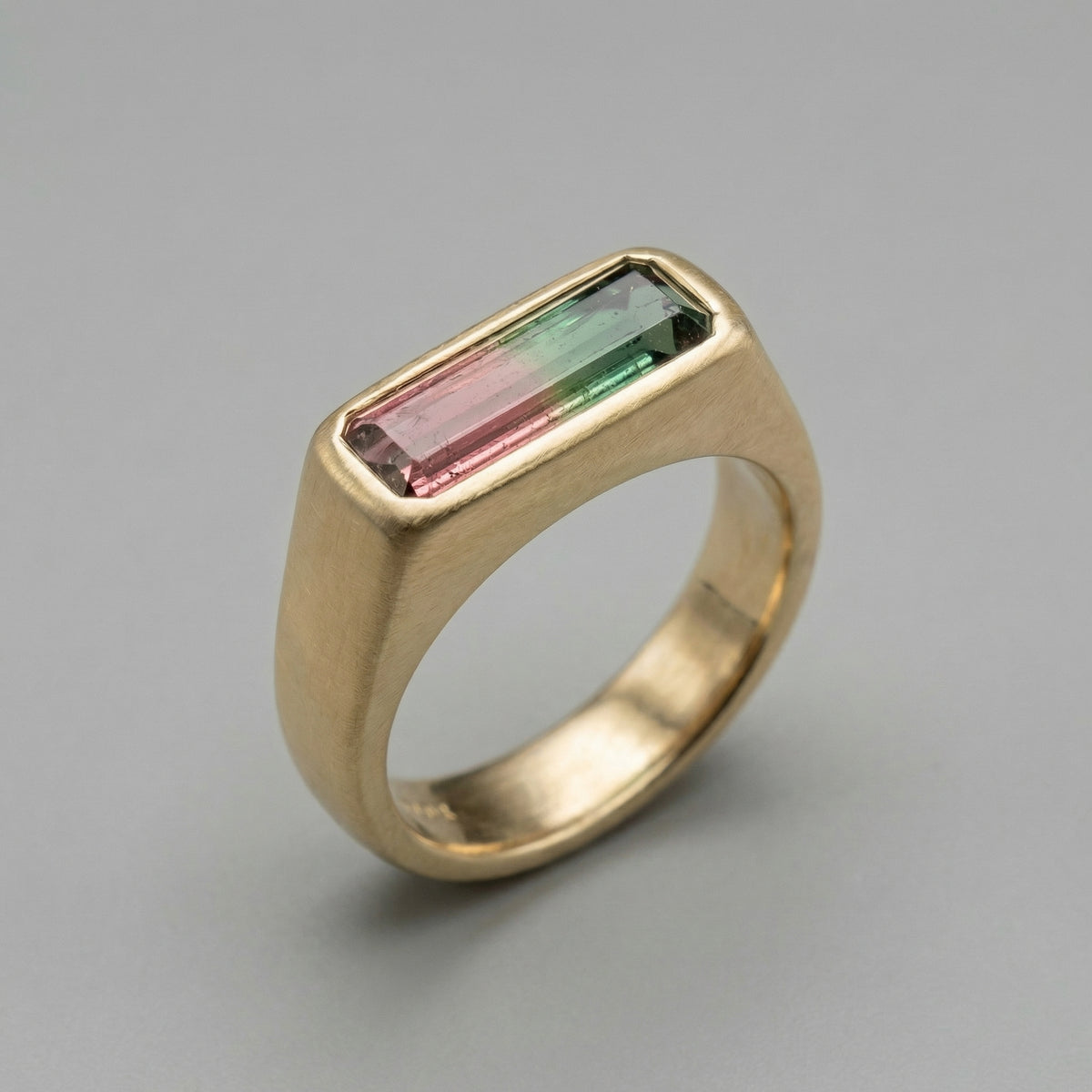 4.15ct Rainbow Parti Afghan Tourmaline — Palimpsest Signet or Pendant — Made to Order