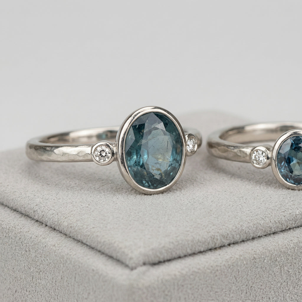 2.65ct Unheated Teal Montana Sapphire — Solitaire Ring or Pendant — Made to Order