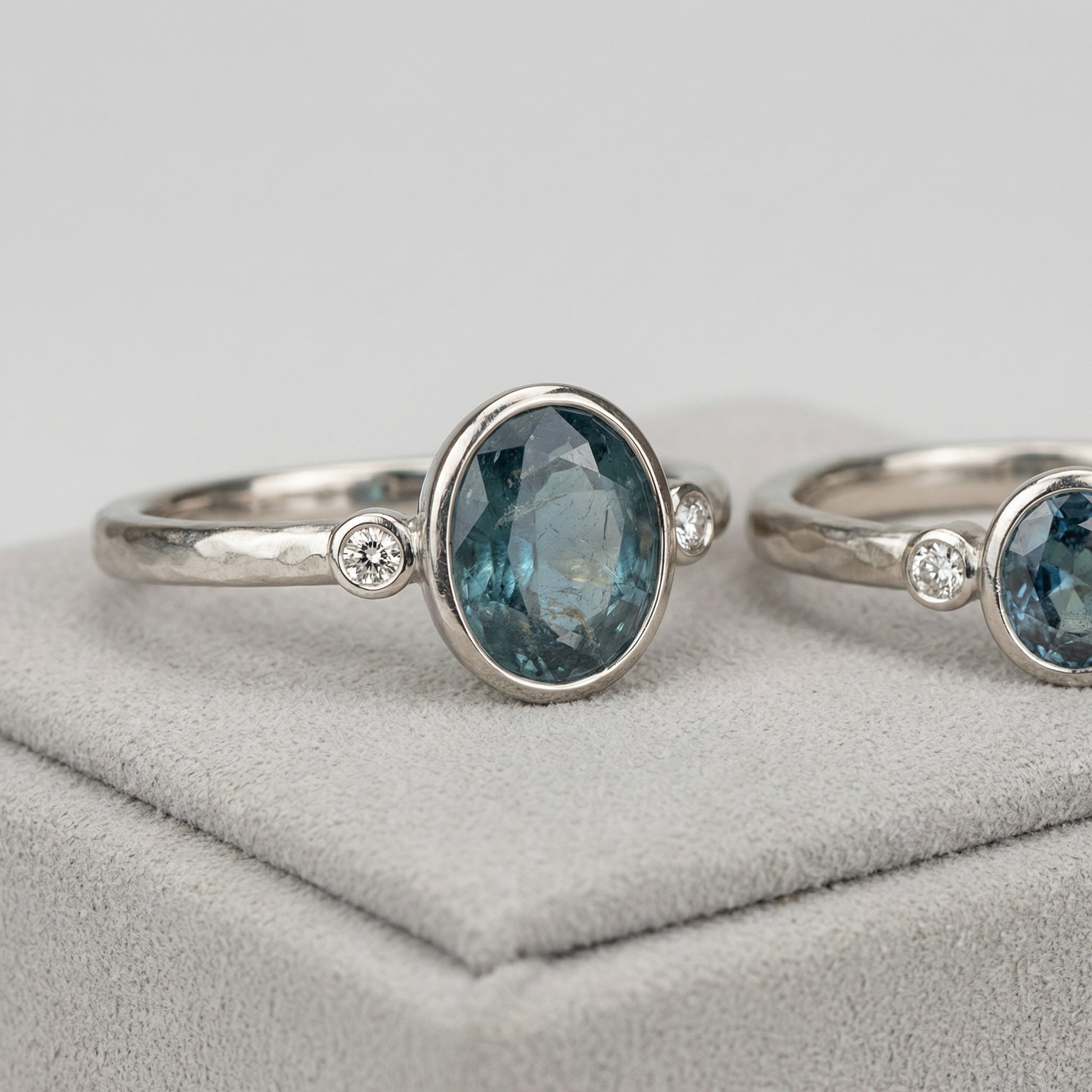 2.65ct Unheated Teal Montana Sapphire — Solitaire Ring or Pendant — Made to Order