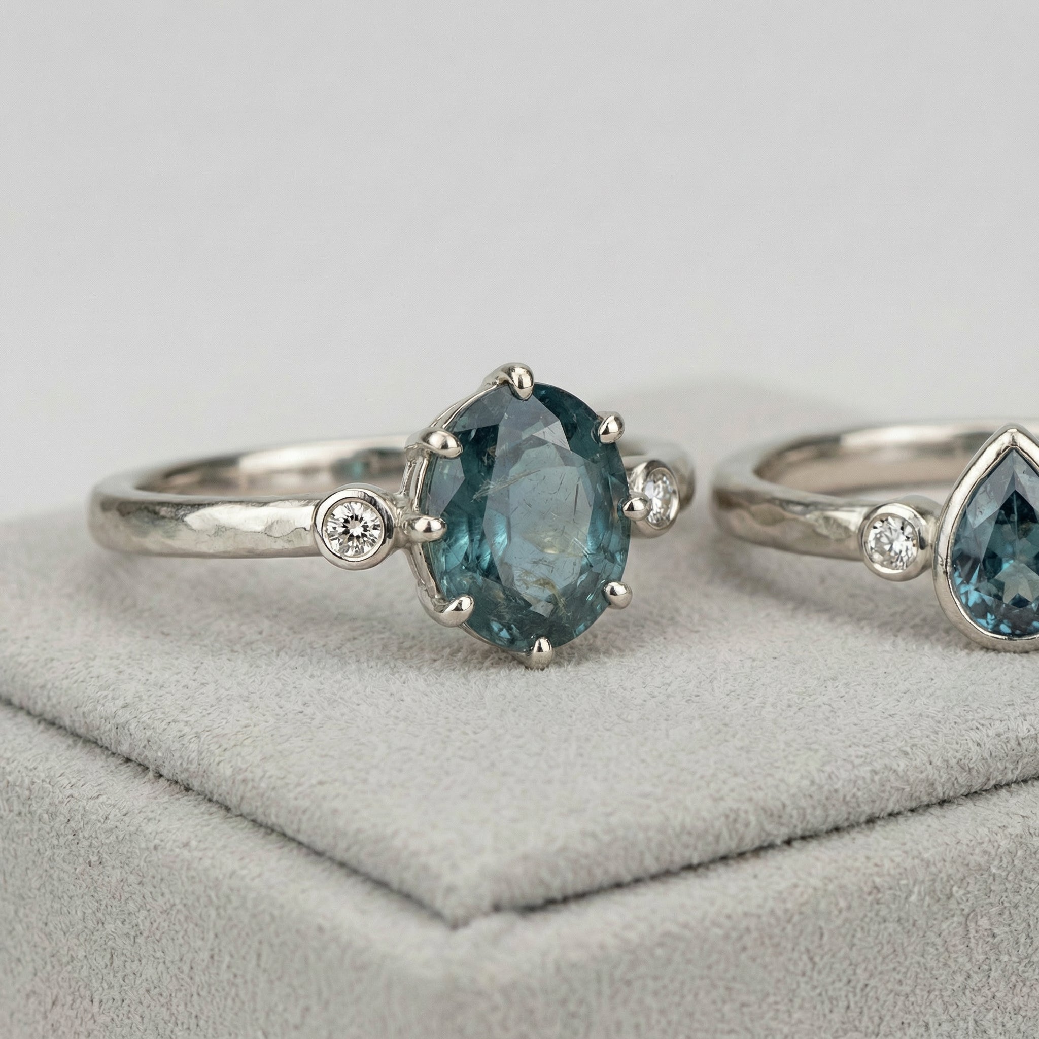 2.65ct Unheated Teal Montana Sapphire — Solitaire Ring or Pendant — Made to Order