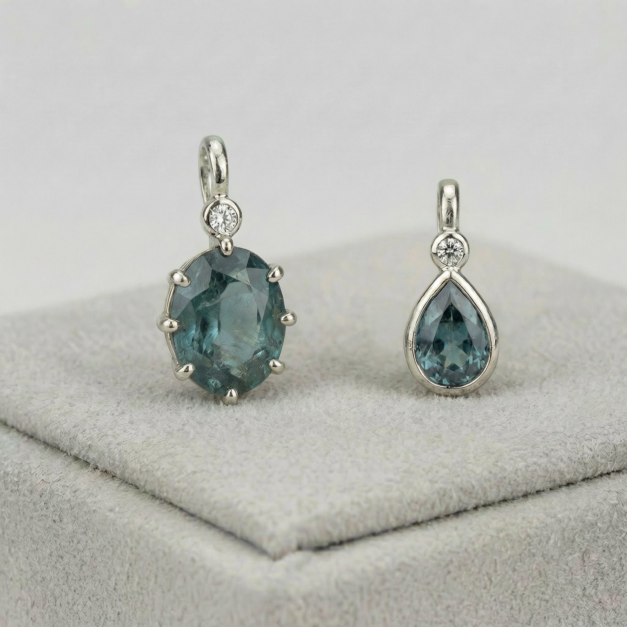 2.65ct Unheated Teal Montana Sapphire — Solitaire Ring or Pendant — Made to Order