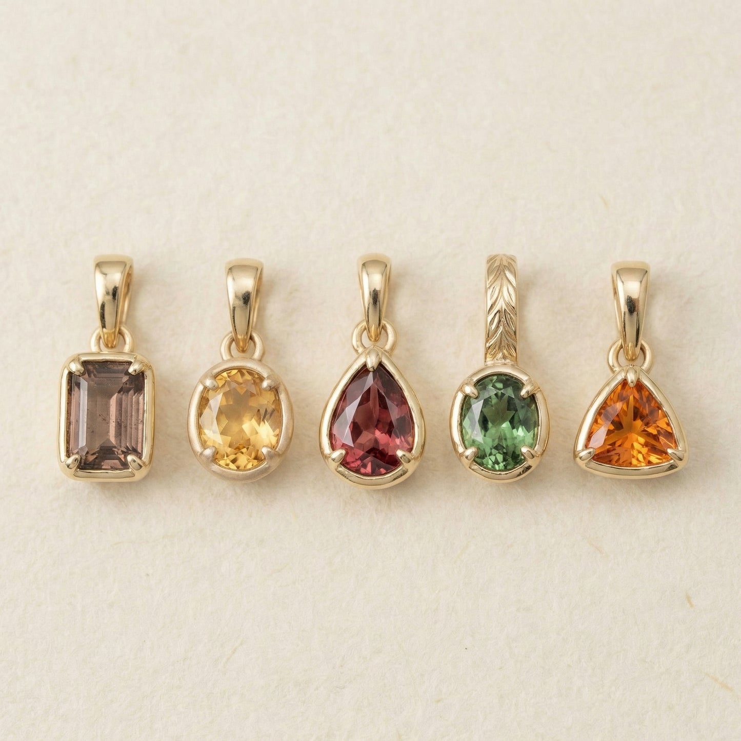 0.85ct Orange Yellow Trillion Songea Sapphire — Solitaire Ring or Pendant — Made to Order