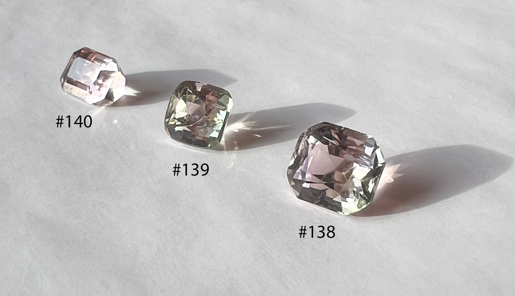 Watermelon Afghan Tourmalines — Flat Back Studs — Made to Order
